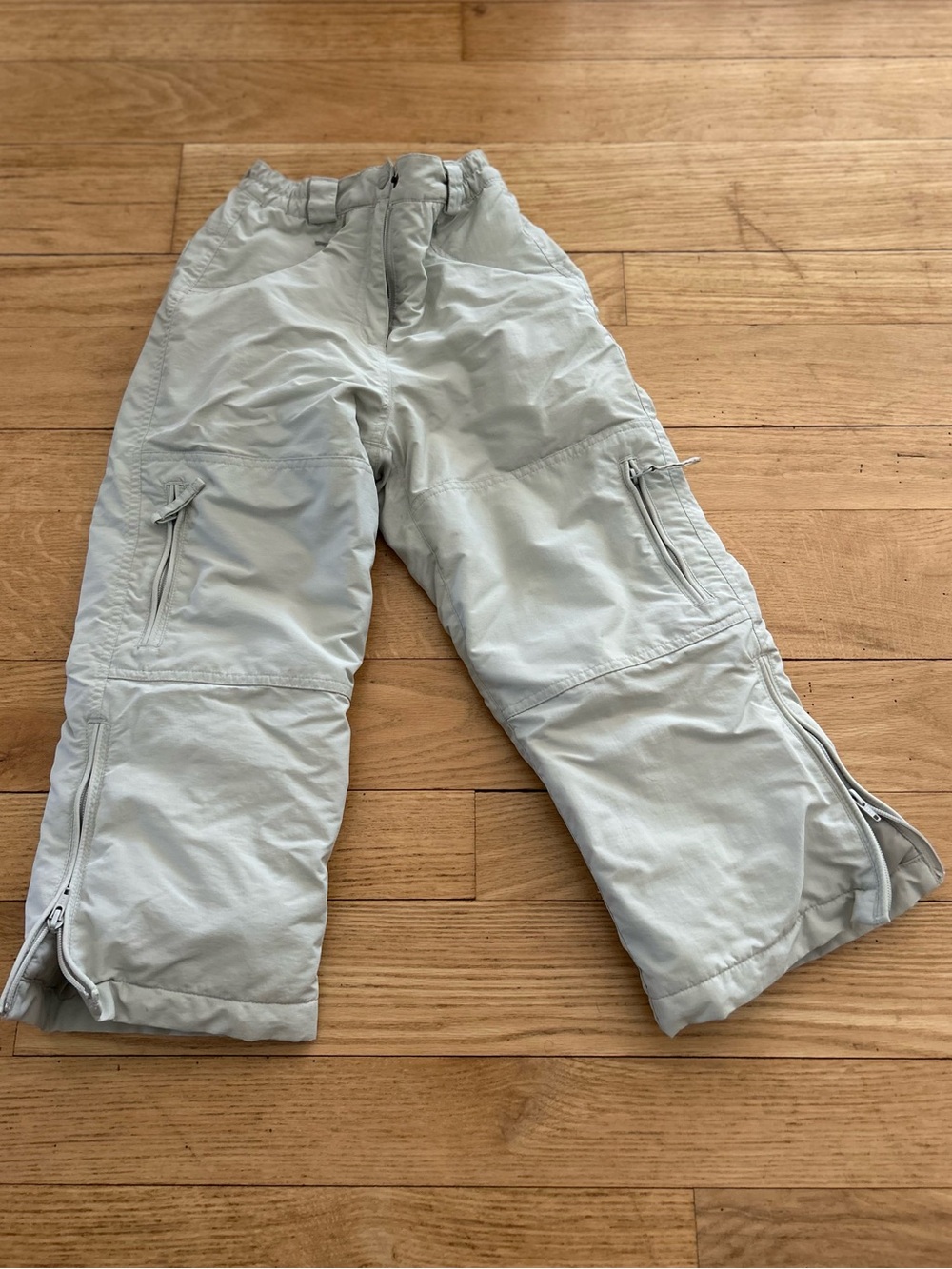 L.L. Bean Light Gray Kids Snow Pants